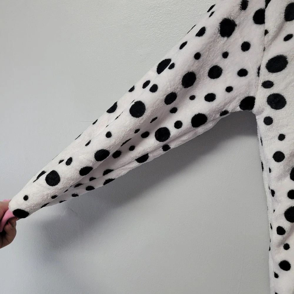 Dalmatian French‎ Bulldog Fleece Hooded Soft Pajamas Kids Size 140